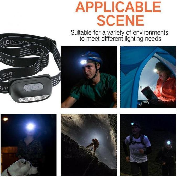 Terjangkau Senter Kepala Headlamp Sensor Led Waterproof Rechargeable Senter Led