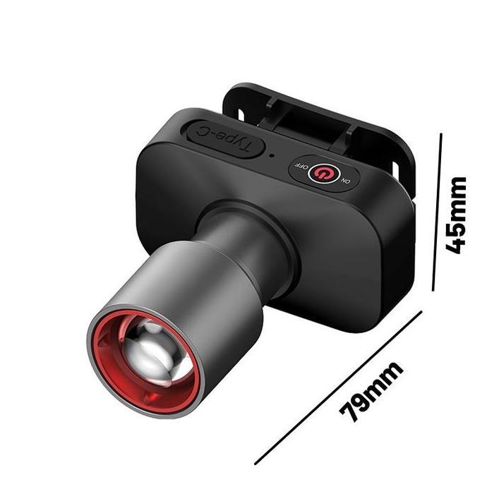 Miliki Huntmax Senter Kepala Cahaya / Lampu Senter Kepala Mode Cahaya Fokus & Cahaya Merata Zoom 60W