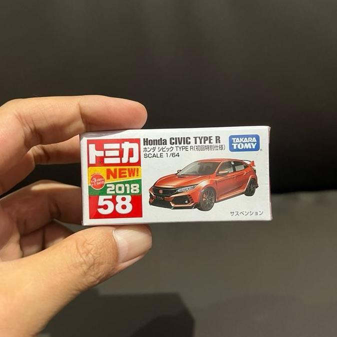Tomica 58 Honda Civic Type R Red Firstday Sticker