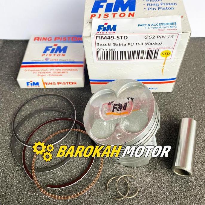 PISTON KIT SEHER SET SATRIA FU 62 62.5 63.5 64 PIN 16 FIM TERBAIK