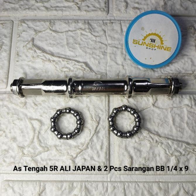 Promo As Tengah Bb Kotak Mur Samping 5R Ali Japan Untuk Crank Gear Tengah Sepeda Mtb Lipat Cod