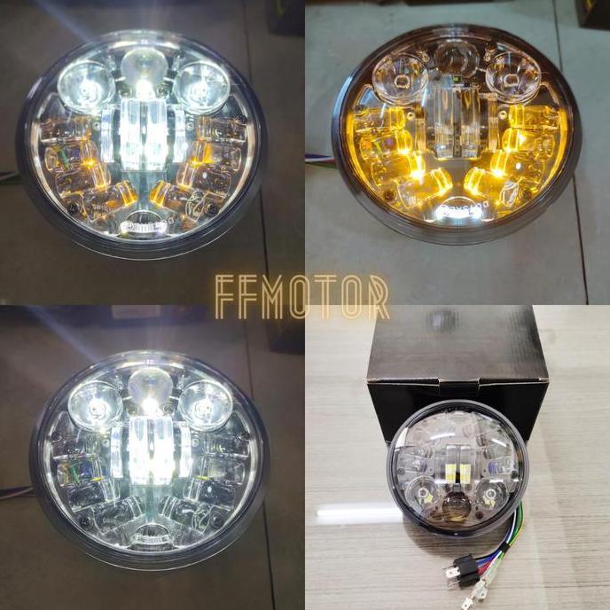 Lampu Depan bulat 5,75 inch Headlamp 16 led HARGA KHUSUS