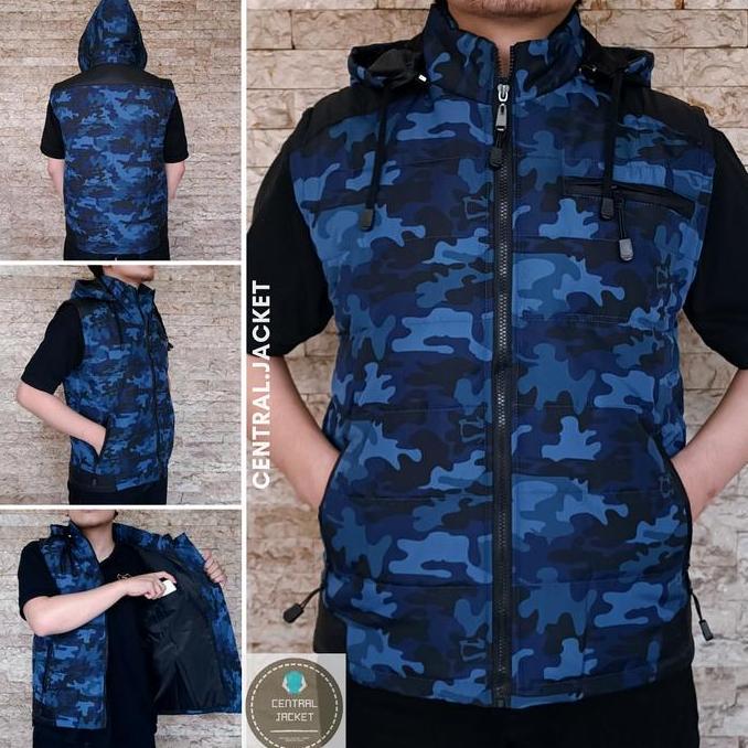 Rompi Motor Pria Motif Loreng Army - Rompi Parasut Waterproof