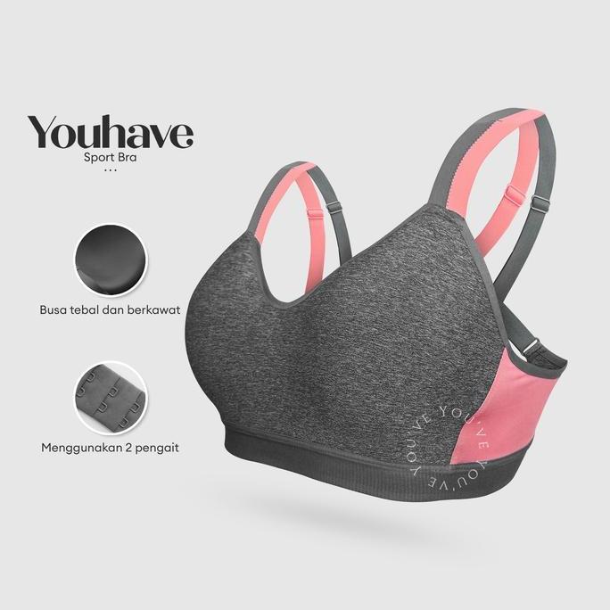NEW YOU'VE ( YOUHAVE ) SPORT BRA SPORT PREMIUM BRA BH OLAHRAGA BUSA KAWAT GYM BRA DECATHLON 100113 O