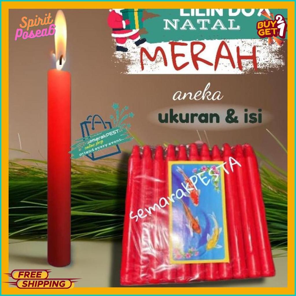 Diskon Kemerdekaan (Aneka Ukuran) Lilin Merah,Lilin Natal, Lilin Doa, Lilin Ibadah, Lilin Polos
