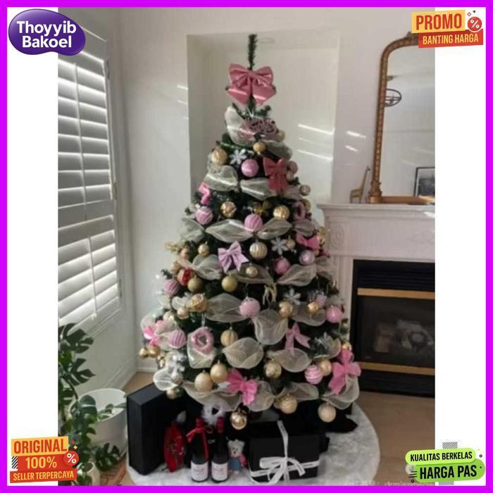 Pohon Natal 150 Cm & 120 Cm Lengkap Hiasan Dan Lampu Tumblr /Hiasan Dekorasi Natal
