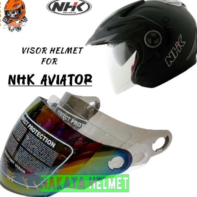 Kaca Helm NHK AVIATOR visor helmet nhk aviator Bening smock Pelangi