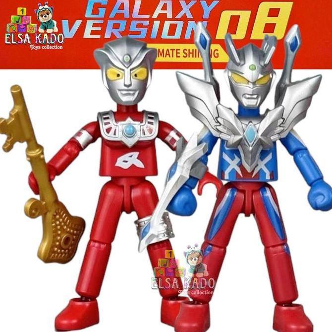Blind Box 1 Kotak Isi 9 Pcs Segel Blokees Ultraman Galaxy Version 8 Ultimate Shining Volume GV Vol 8