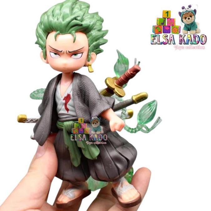 Action Figure Roronoa Zoro Samurai Ver Q Version One Piece Anime