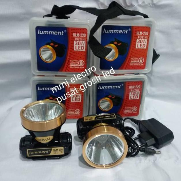 New- Senter Kepala 30 watt Lumment HLM 230 Headlamp putih