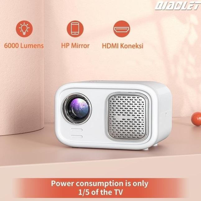 Proyektor 10P Full Hd Qiaolet K1 6Lumens Android Proyektor Mini Lcd Smart Proyektor