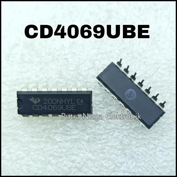 Murah (1) ic CD4069BE Dip 14 pin CD4069 / TC4069 / HEF4069 / HCF4069 putran1a Segera Dapatkan