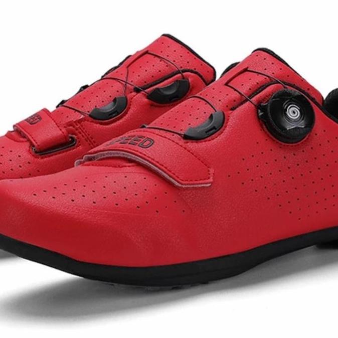 Speed Sepatu Sepeda Multi Cleat Roadbike Mtb Sepatu Gowes Cleat Merah