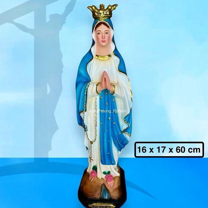 Produk Unggulan] Patung Maria Lourdes Mahkota 60 cm