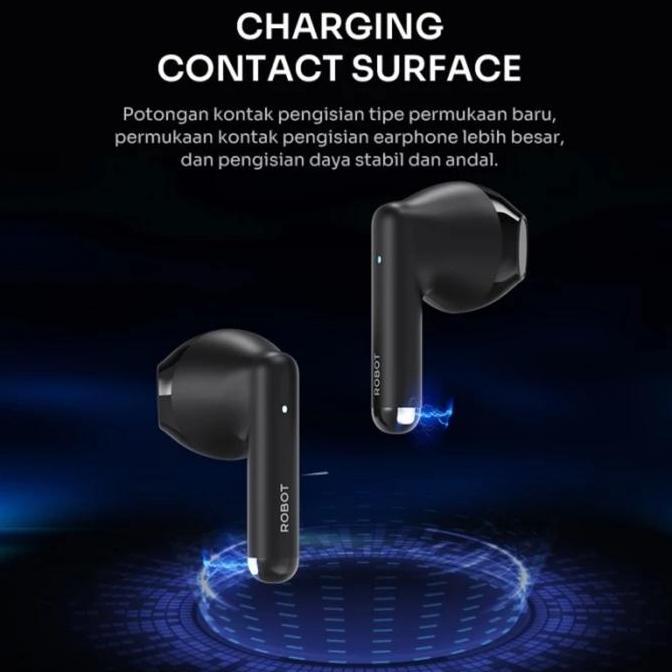 Tws Robot T60 Airbuds Earphone Headset Wireless - Robot T60 Airbuds