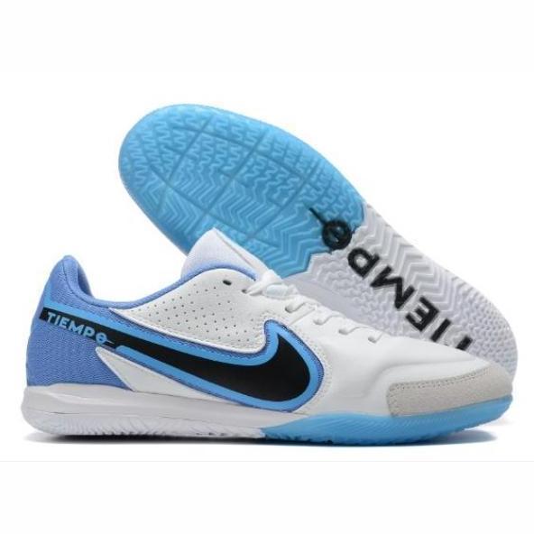 Sepatu Futsal Tiempo Legend 9 Academy White Bla Blue Ic