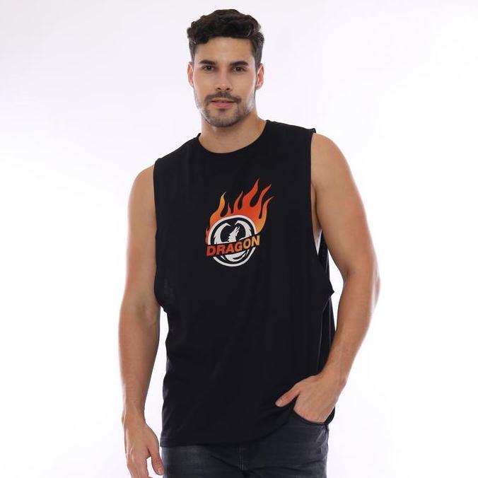 Dragon Kaos Singlet Pria Burn Planet Surf