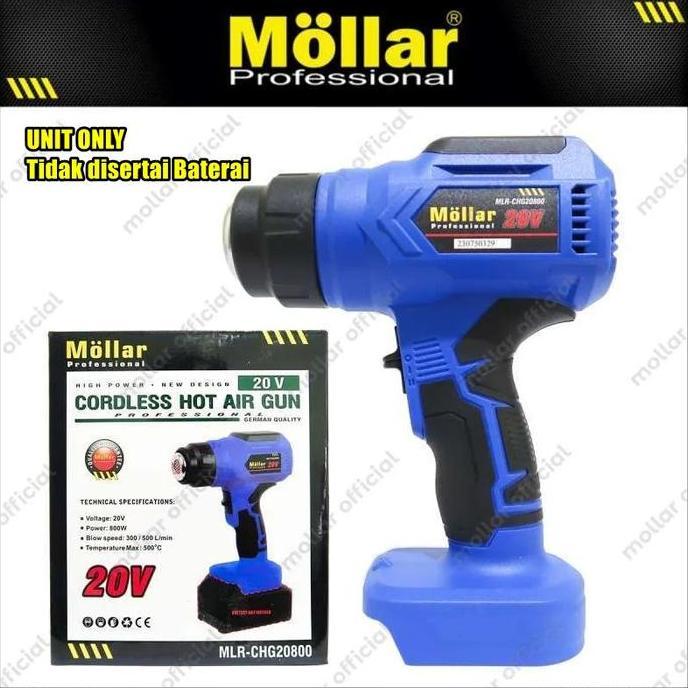 balulaseller - mollar chg28 heat gun cordless mesin pemanas baterai unit only