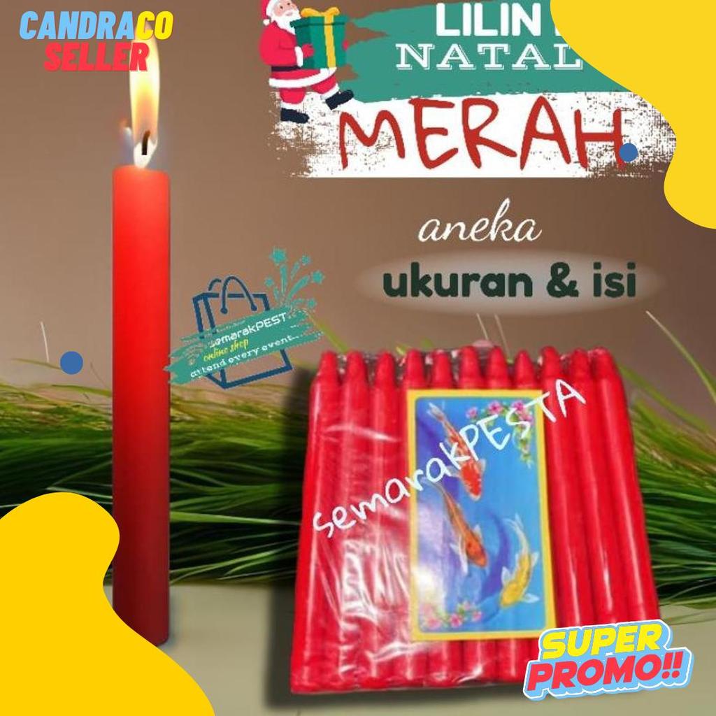 Cod (Aneka Ukuran) Lilin Merah,Lilin Natal, Lilin Doa, Lilin Ibadah, Lilin Polos