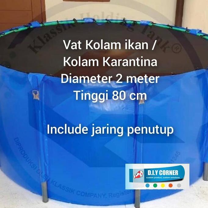 HARGA DISC - kolam Vat D: 2m T: 80cm kolam karantina ikan koi kolam terpal kolam ikan kolam koi