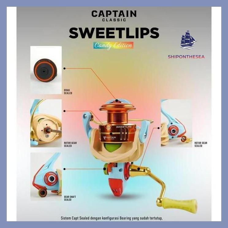 (PANCING) REEL PANCING CAPTAIN SWEETLIPS 1000 - 4000 SW (5+1 BEARING) CANDY EDITION SIAP KIRIM