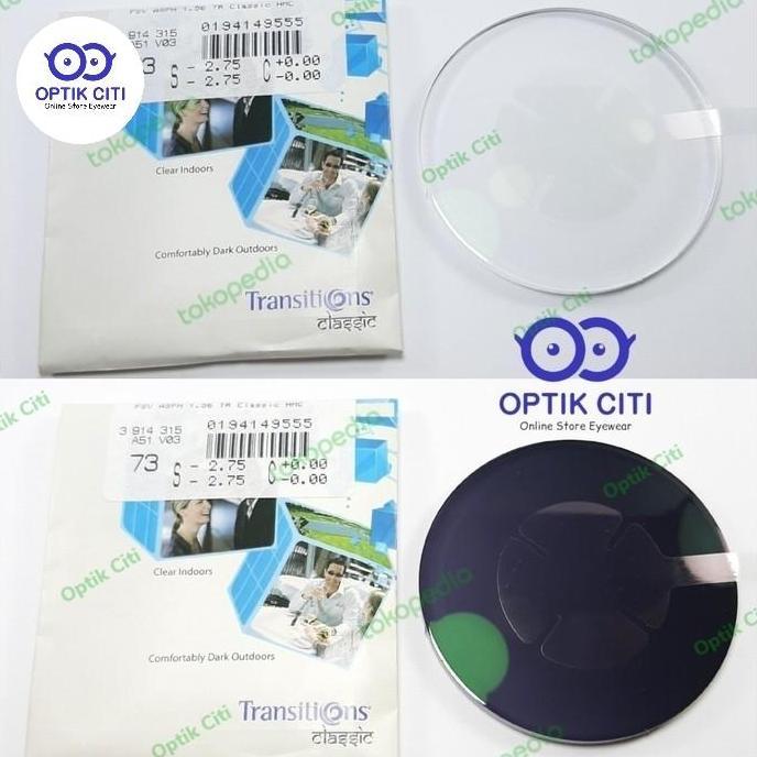 Lensa Kacamata Photochromic crizal essilor Transition Classic 1.56