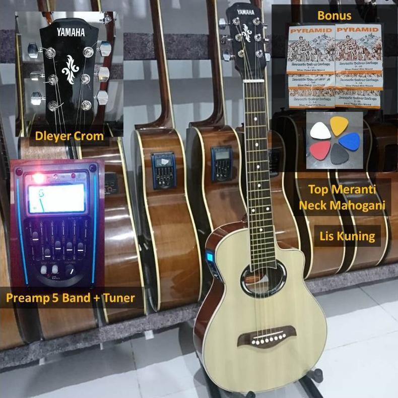 Gitar akustik dan akustik elektrik ukuran 3/4 preamp 7545 LCD lc-5 murah 3 per 4 custom yamaha t2 ap
