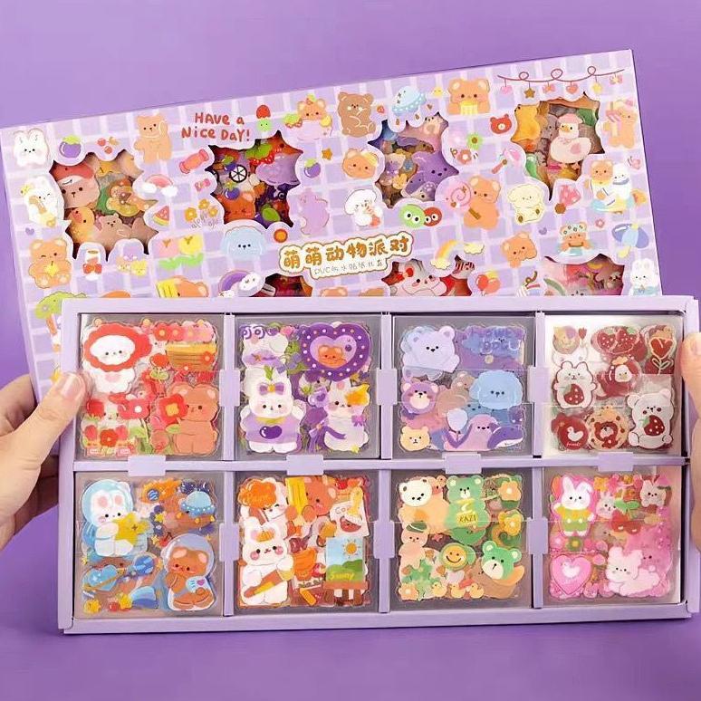 200 Lembar Sticker Box Pvc Jumbo Size Stiker Spaylater 0%