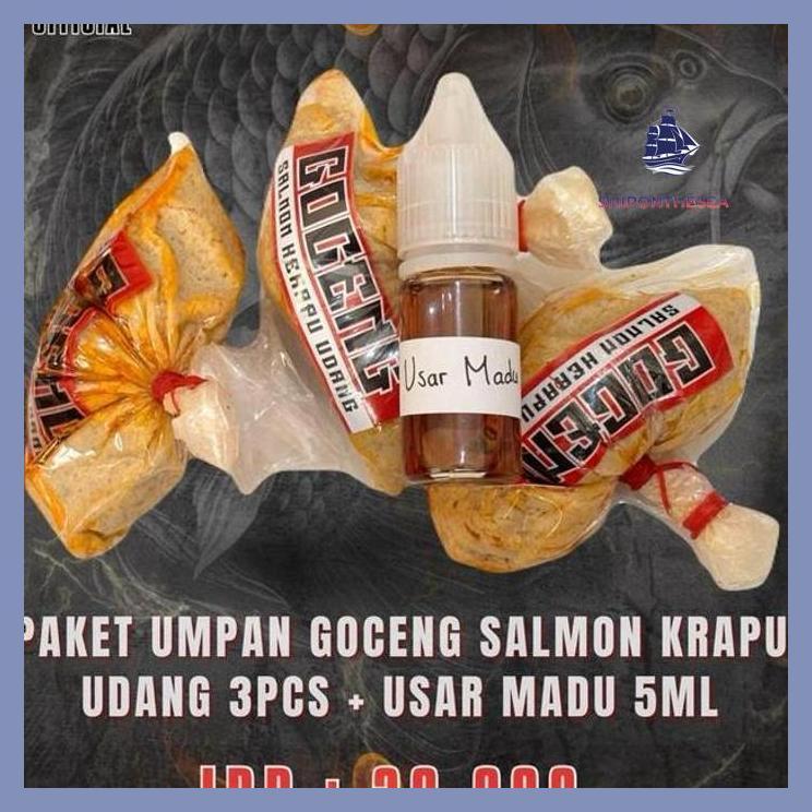(PANCING) PAKETAN UMPAN KERAPU UDANG + USAR MADU 5ML PACKING AMAN
