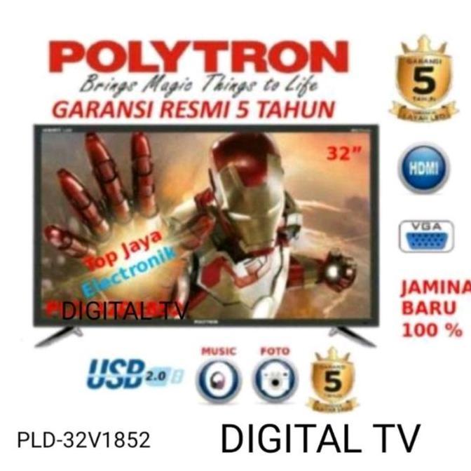 Terlaris Led Tv Polytron 32 Inch Digital Tv.Hdmi.Baru Bergaransi Resmi