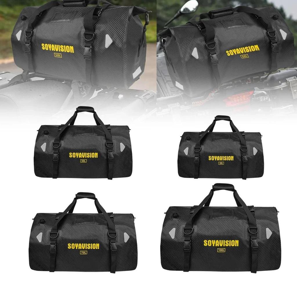 20L 50L 70L 100L 40L 66L Motorcycle Waterproof Tail Bag Travel Outdoor Dry Luggage Roll Pack Bag Mot