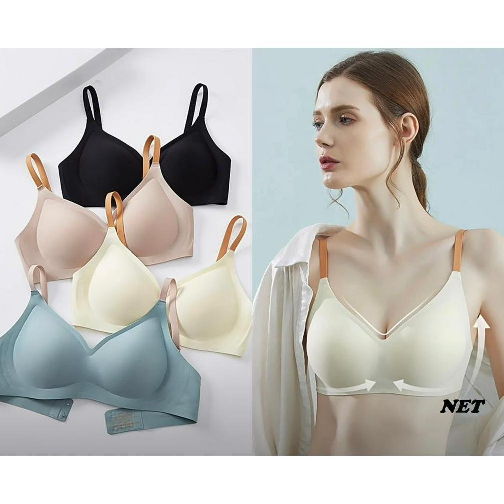 DIANA Bra Seamless Kait Belakang Contrast Color Removable Cup Bra Tanpa Kawat
