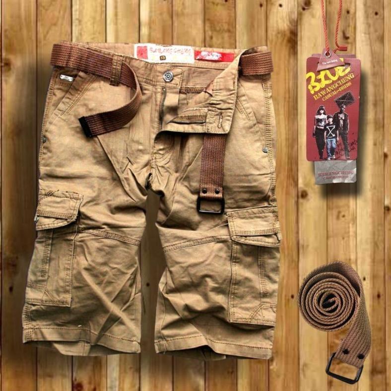 Sale Celana Cargo Pria Pendek Import Gratis Ikat Pinggang/Celana Cargo Import Pria Pendek