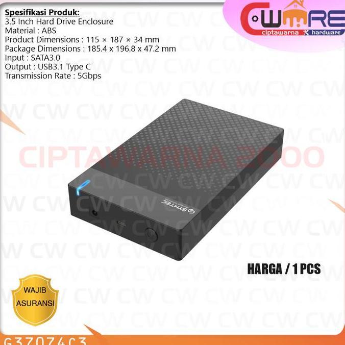 ```````] SYMTEC 3.5 USB 3.1 Type C HDD SSD Enclosure Case Casing Adaptor
