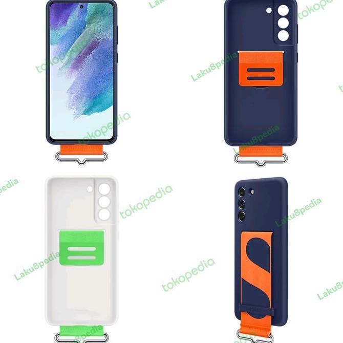 Samsung Galaxy S21 Fe Original Silicone Cover Strap S21Fe Casing Tali