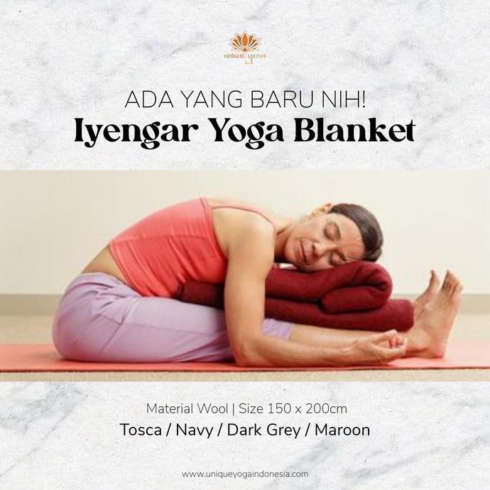 Iyengar Yoga Blanket / Blanket Yoga Wool / Selimut Olahraga Yoga