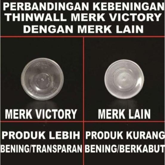 New- Mangkok Plastik 200ml Kotak Makanan Cup Puding Thinwall Tahan Panas