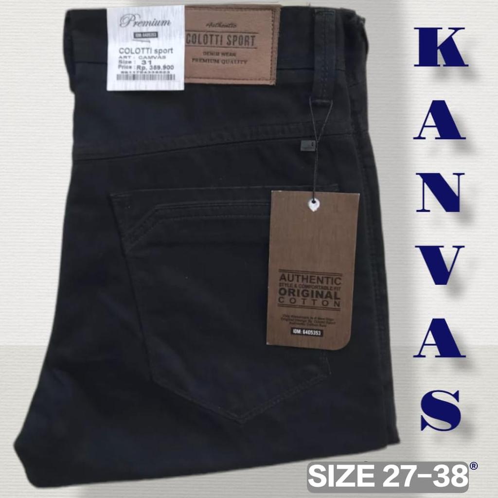 Promo Kanvas Colloti Sport - Celana Kanvas  - Celana Panjang Pria -Unesco Jeans