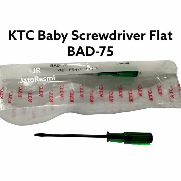 ((((()paling dicari] KTC Baby Screwdriver Flat BAD-75 Obeng Minus KTC