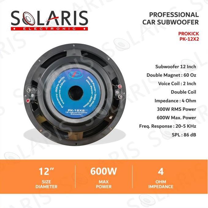 Sale Subwoofer 12 Inch 600W Double Magnet Double Coil Prokick Pk-12X2 Car