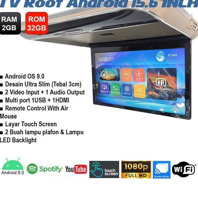 Sale Monitor Roof Plafon Android 15.6 Inch Tv Roof Android Touch Screen