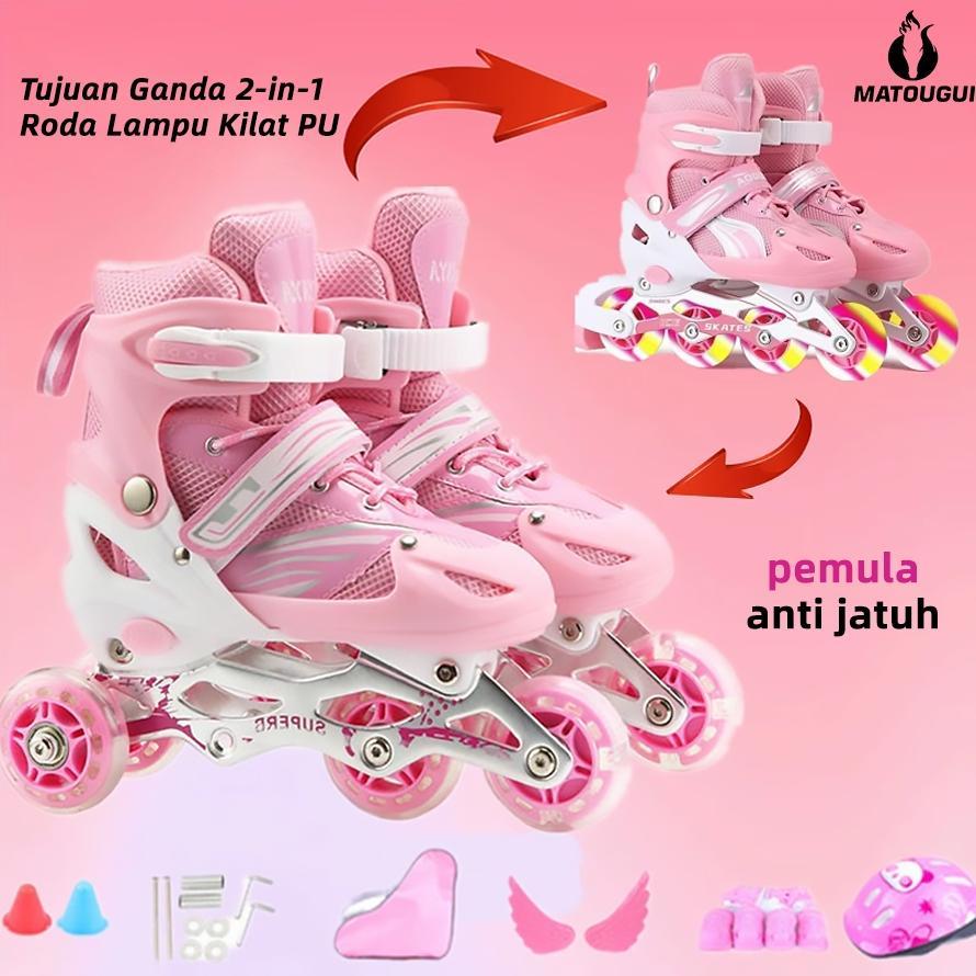 MATOUGUI Sepatu Roda Dewasa/sepatu roda anak perempuan/sepatu roda/sepatu roda anak