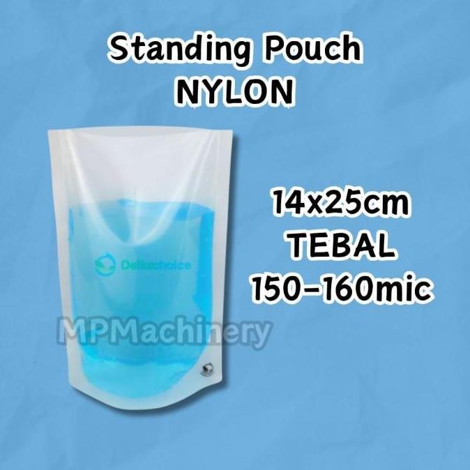 TERMURAH - Standing Pouch Plastik Vacuum Nylon 14x25 14 x 25 cm 1/2 0,5 L TEBAL