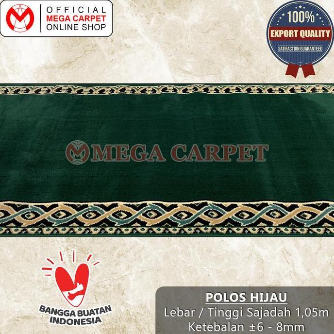 Karpet Masjid / Karpet Mushola / Karpet Sajadah - Harga Per-Meter [Motif Polos Hijau]