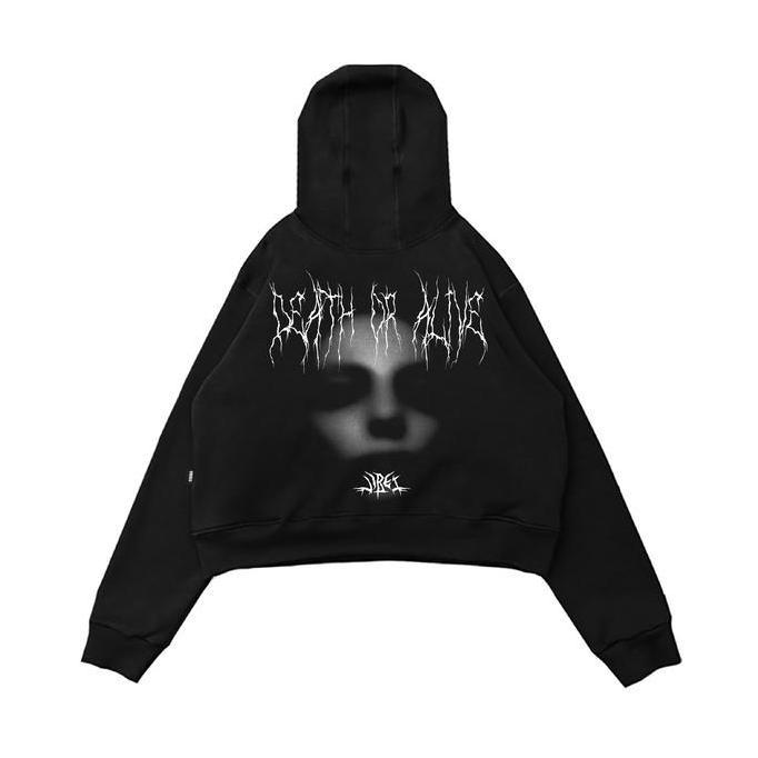 VIBES | Heize Crop Hoodie Oversize Unfinished | Hoodie