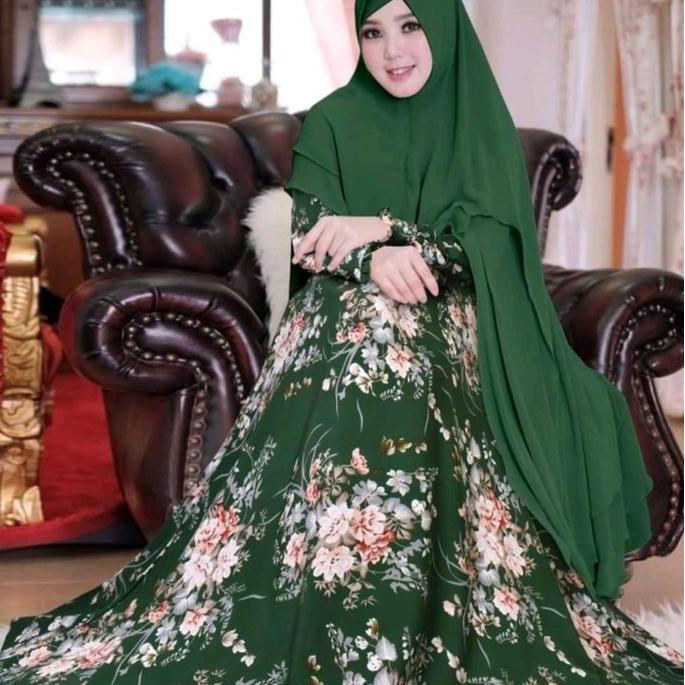gamis  Bangkok monalisa premium + Khimar Ceruty baydoll 2 layerr# monalis# gamis crutyGamis premium#