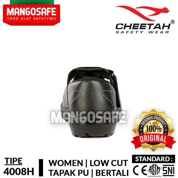Sepatu Safety Wanita Cheetah 4008H / Sepatu Kerja Proyek Wanita warna Hitam 4008 H / Safety Shoes Pe