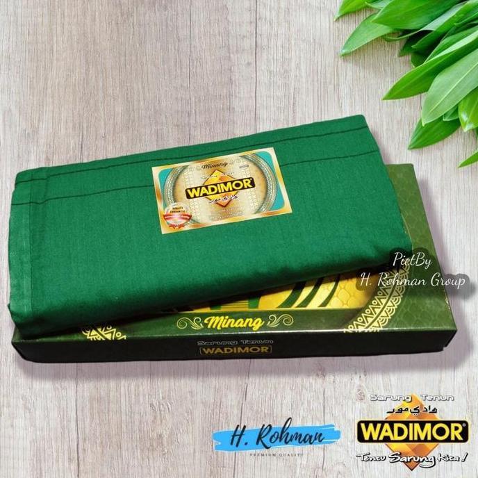 Sarung Wadimor POLOS WARNA / ukuran dewasa / perlengkapan sholat pria Bisa COD Hijau Merah Muslim Sa