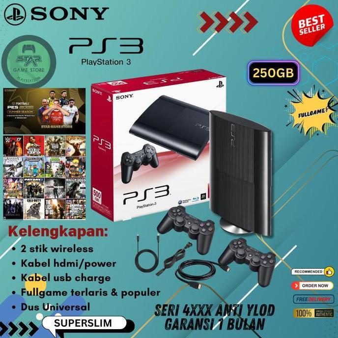 sony ps3 superslim hdd 250GB fullgame