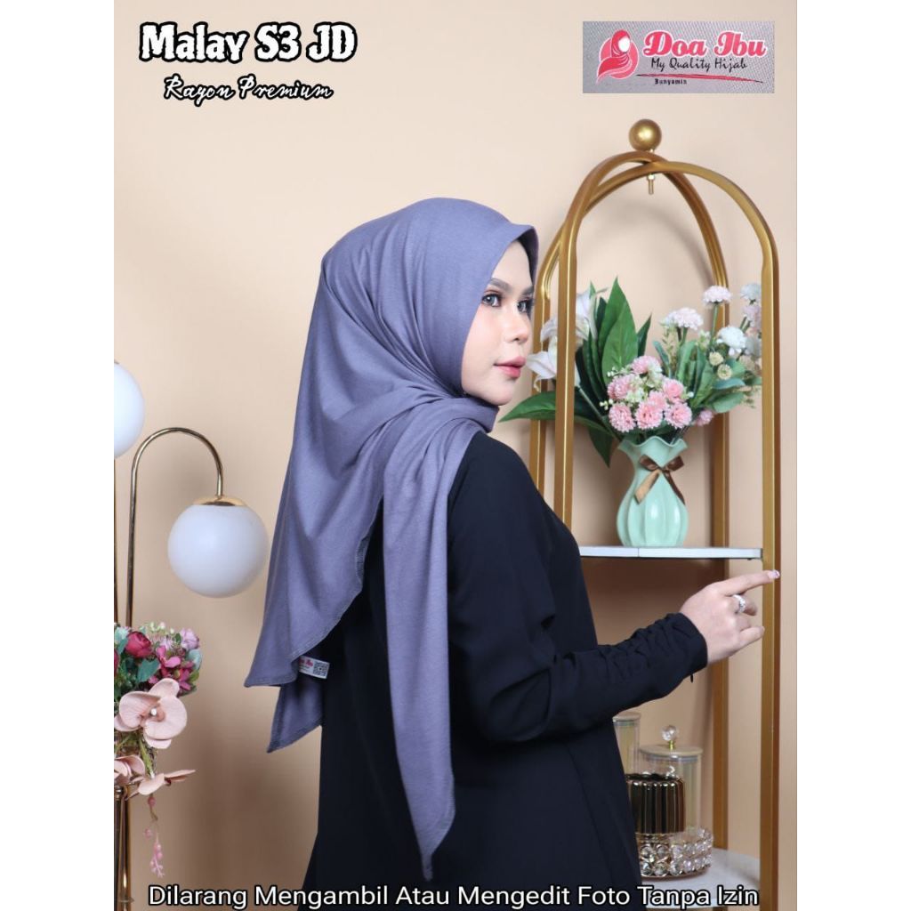 Segitiga instan  malay kaos rayon premium by doa ibu